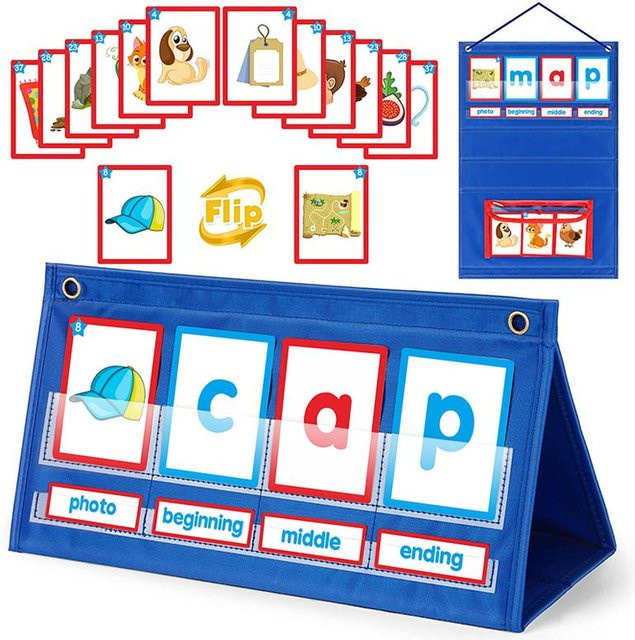 Binchi Fitness Montessori Lernspielzeug Wort Rechtschreibung Alphabet Karten Set - Bild 1