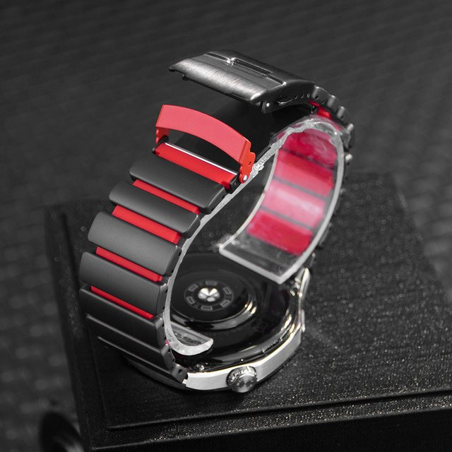 Uhrenarmband Titan, Silikon, Schwarz, für Huawei Watch - Bild 1