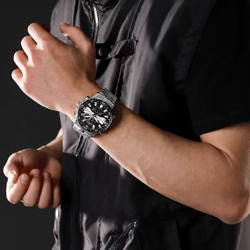 NAVIFORCE Armbanduhr, Analog-Digital, Quarz, Edelstahl, Herren, Silber - Bild 3