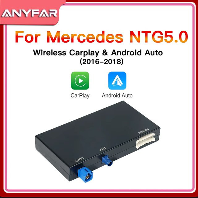 ANYFAR Wireless CarPlay Adapter für Mercedes Benz S-Klasse W222 NTG5.0 mit Android Auto, Mirror Link und AirPlay in Schwarz - Bild 1