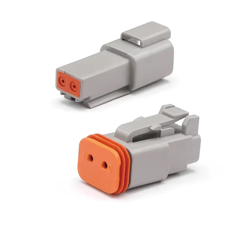 DT04-2P DT06-2S Wasserdichte DT Stecker Set 2-polig grau, männlich und weiblich, verschließbar - Bild 2