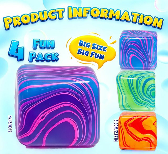 Needoh Schneeflocken-Eiswürfel Squishy Blind Box, Malzzucker, multicolour - Bild 1