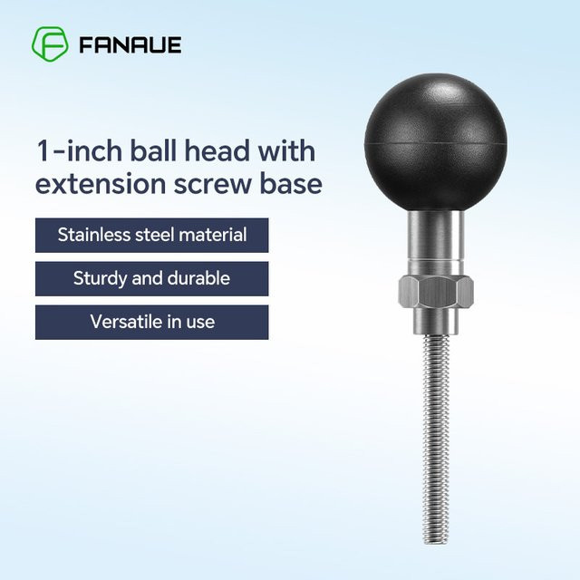 FANAUE Handyhalterung für die Auto A-Säule mit M6-Schraube, Kugelkopf und 25mm Verlängerungsstange, rutschfest und stabil - Bild 1