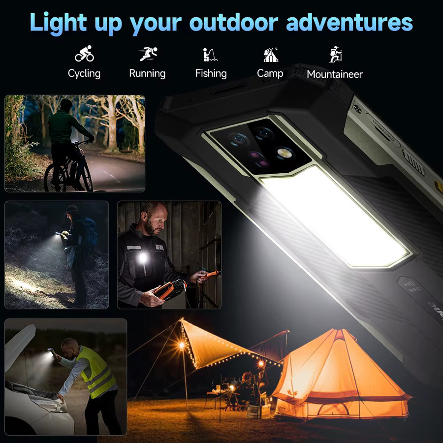 Ulefone Armor 24 Robustes Smartphone in Schwarz mit 256 GB ROM, 22000 mAh Akku, 6,78 Zoll 120 Hz Display und Android 15 - Bild 1