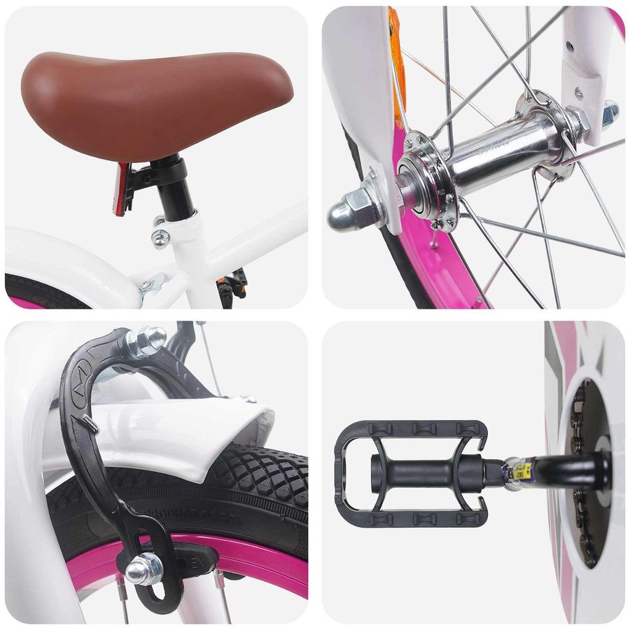 VD Home Furnishing Kinderfahrrad 16 Zoll Weiß - Bild 2