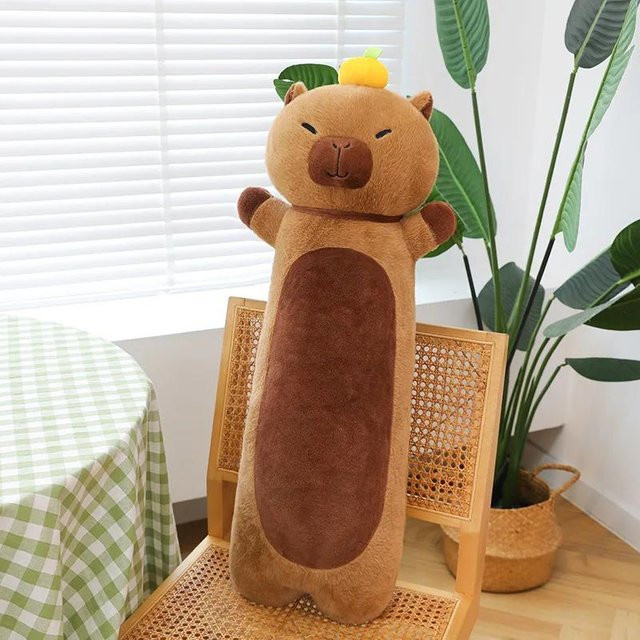 Kidsly Kawaii Capybara Tier Plüsch Spielzeug, 90cm, ab 14 Jahre - Bild 1