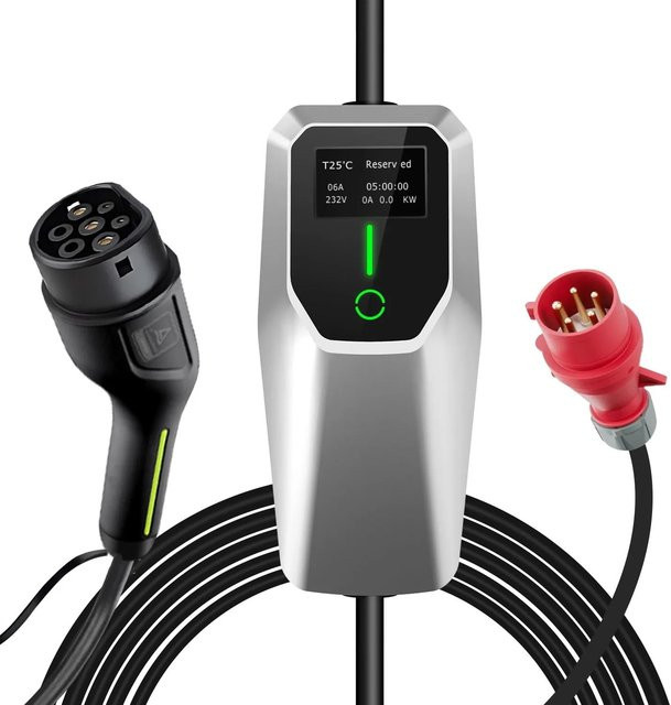 VDL POWER EV Ladegerät Typ 2 11kW in Silber mit USB-C Anschluss - Bild 1