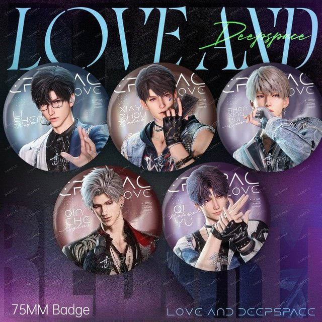 Brosche Game Love and Deepspace Bühnenabzeichen, 75 mm, Unisex - Bild 1