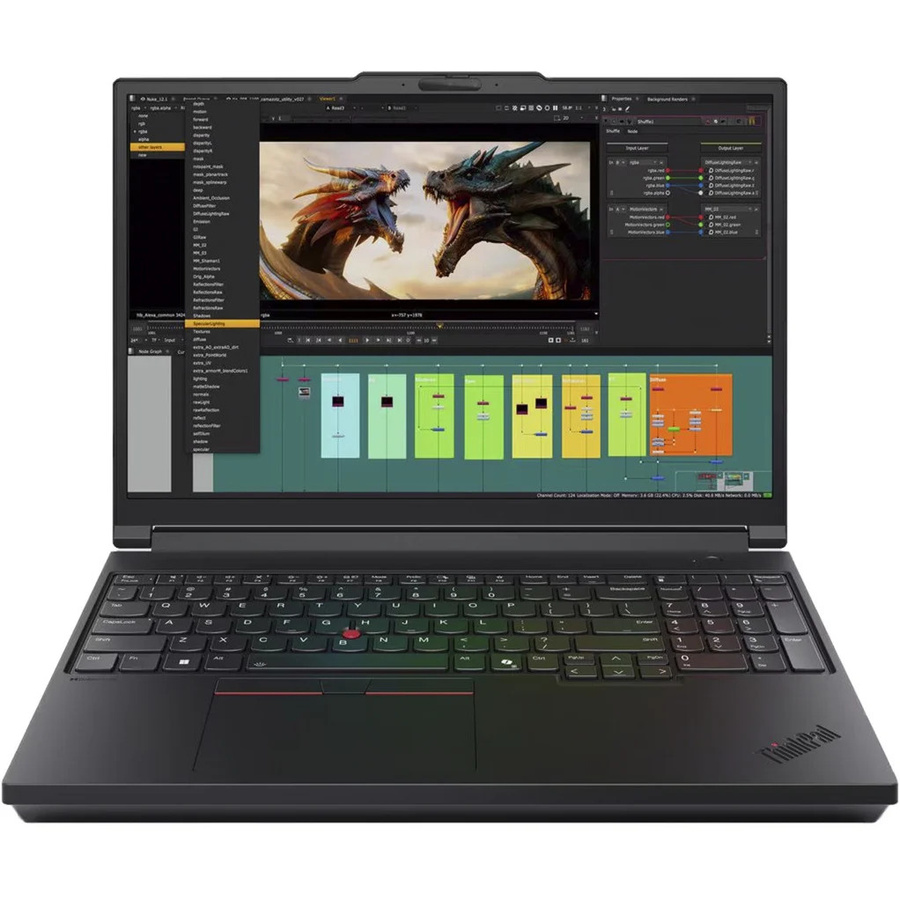 Lenovo ThinkPad P16 G3 Notebook in Schwarz mit 16 Zoll Display, Intel Prozessor, 128 GB SSD und Windows - Bild 1