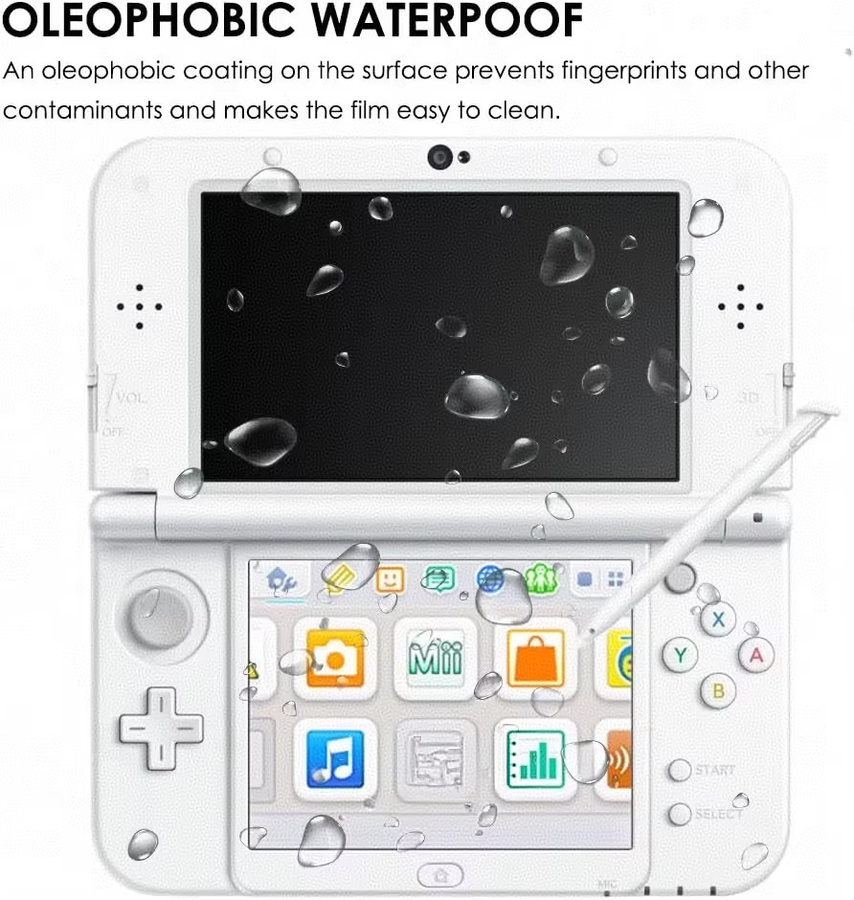 TECTINTER Displayschutz aus gehärtetem Glas für Nintendo New 3DS XL und New 3DS LL in Transparent - Bild 3