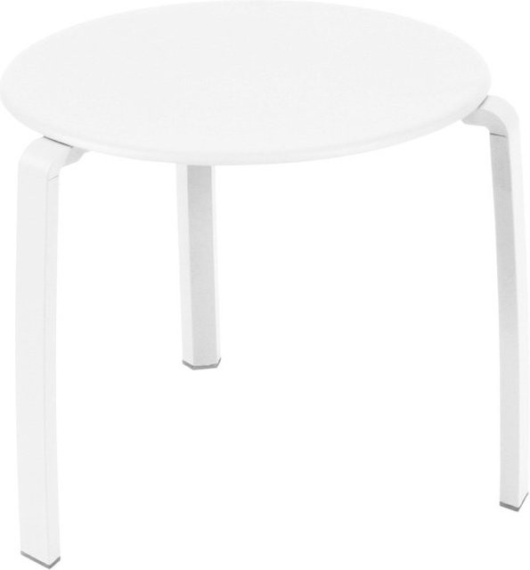 Fermob Alize Niedriger Tisch in Weiß, runder Metalltisch für Garten und Terrasse - Bild 1