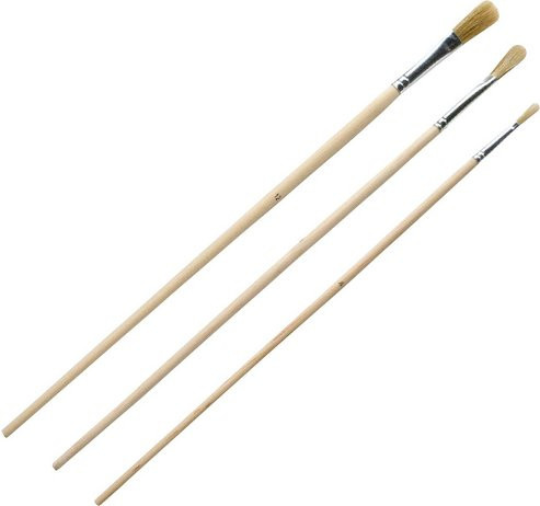 RENOVO Strichzieherset aus Holz mit Naturborsten in Beige, Breite: 1,2 cm - Bild 1