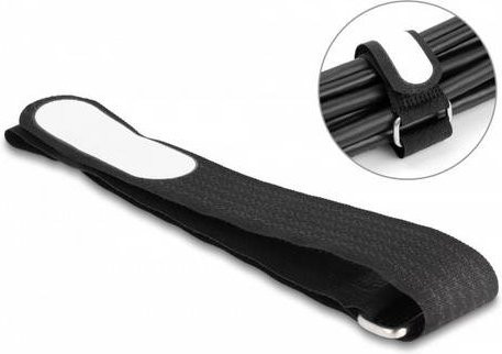 Delock Klettkabelbinder Schwarz 5 Stück (Länge: 457 mm, Breite: 25 mm) - Bild 1