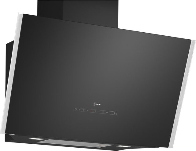 Neff D98IPT2S0 N 90 Dunstabzugshaube in Schwarz und Silber mit Smart Home Integration und App-Steuerung, Wandmontage, Abluft oder Umluft, Energieeffizienzklasse A+ - Bild 1