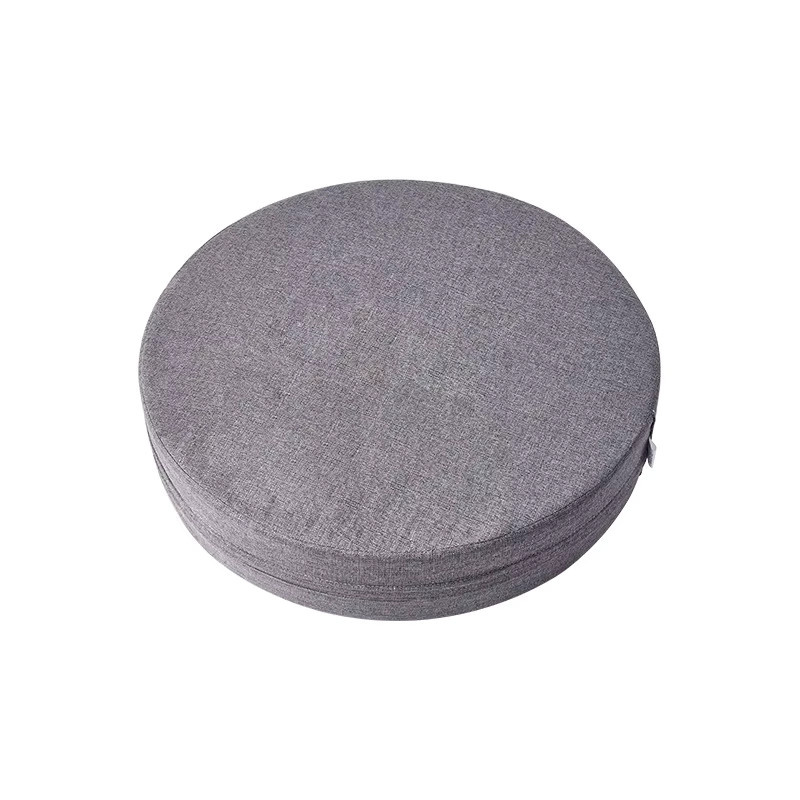 DHDH Leinen-Tatami-Meditationskissen rund, braun, Durchmesser: 40 cm, Höhe: 6 cm - Bild 5