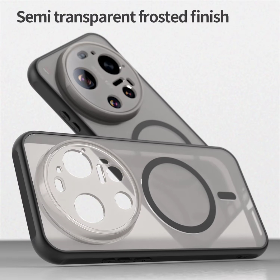 Stoßfeste magnetische Silikonhülle für Xiaomi Mi 17 Ultra und 17 Pro Max in Schwarz mit Magsafe-Kompatibilität und mattem Finish - Bild 2