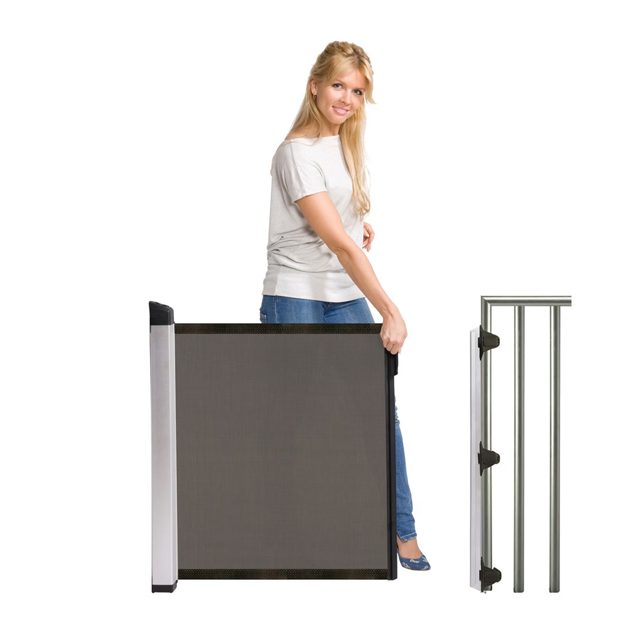 Lascal KiddyGuard Avant Tür- und Treppenschutzgitter aus Aluminium, ausziehbar, schwarz - Bild 2