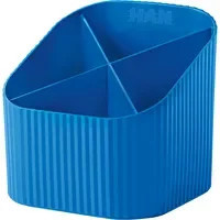 HAN Stifteköcher Re-X-LOOP Blau aus Kunststoff, B/T/H: 11,1 x 10,5 x 4,0 cm - Bild 1