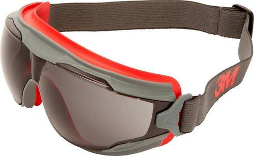 3M Goggle Gear 500 GG502SGAF Vollsichtbrille mit Antibeschlag-Schutz in Rot und Grau nach EN 166 DIN 166 - Bild 1