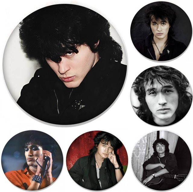 Brosche Viktor Tsoi, Rundes Abzeichen, Unisex - Bild 1