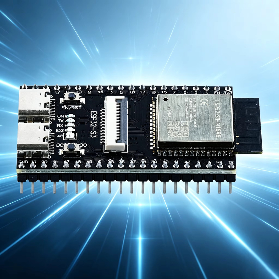 ESP32-S3 CAM Entwicklungsboard Modul N16R8 mit OV2640 Kamera, 2,4G WLAN und Bluetooth, 16MB Flash, 8MB PSRAM, Farbe: Schwarz - Bild 3