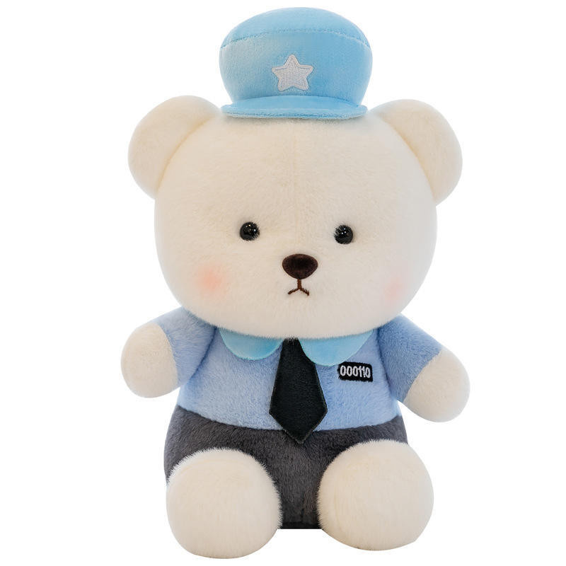 Polizei Verkehrspolizei Bär Plüschtier Puppe 35cm - Bild 2