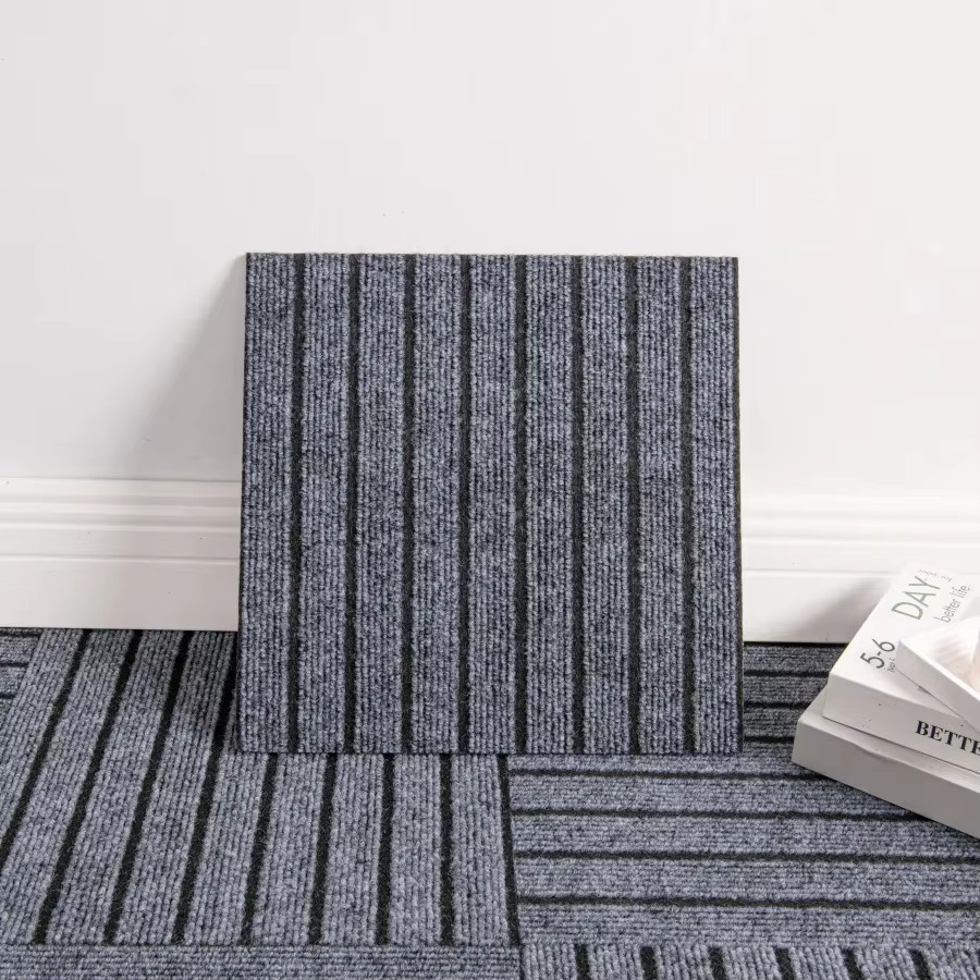 Selbstklebende Teppichfliesen Cheng Mu sweet home in Grau, modern und einfarbig, B/B: 30,5 x 30,5 cm - Bild 3