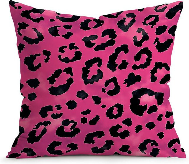JMG Clothing Kissenbezug mit Rosa Leopardendruck aus Polyester, B/H: 45 x 45 cm - Bild 1