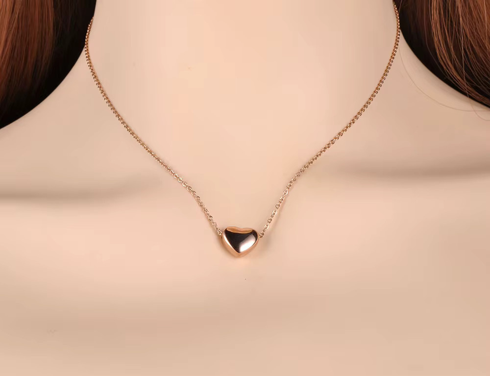 JeeMango Halskette, Edelstahl, Roségold, Herz Charm, Damen - Bild 2