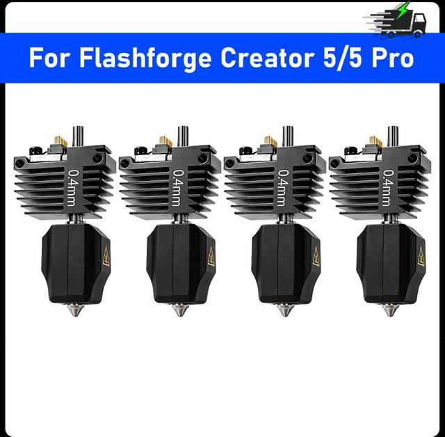 Flashforge C5-Serie Hotend mit gehärteter Stahl-Düse für Creator 5/5 Pro, Ersatzteil für FDM-Drucker - Bild 1