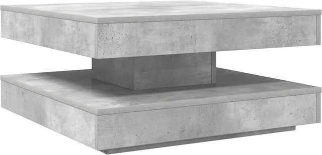 vidaXL Couchtisch modern mit drehbarer Platte in Grau, B/T/H: 70 x 70 x 34,5 cm - Bild 1