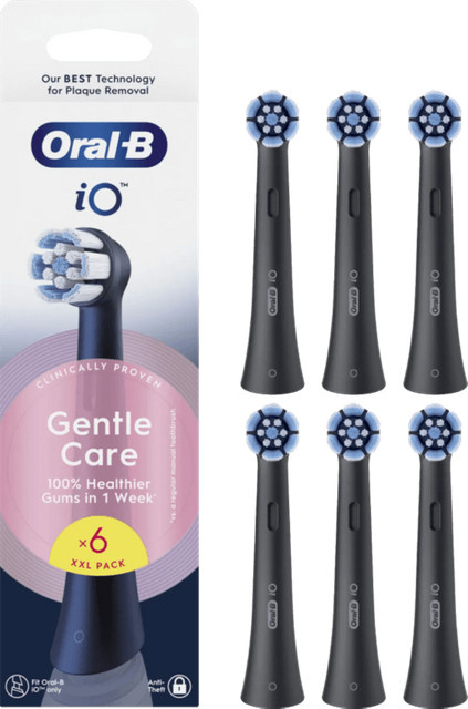 Oral-B iO Gentle Care Schwarz, 6 Stück - Bild 1