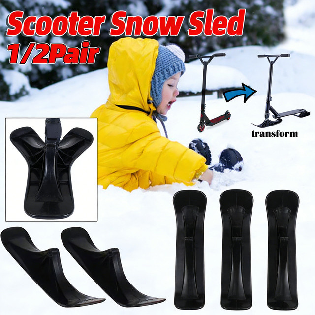 JOCESTYLE Roller-Schlitten-Set, Schneeschlitten-Board-Set, Schneeski-Roller-Schlitten, 1/2 Paar Set - Bild 1
