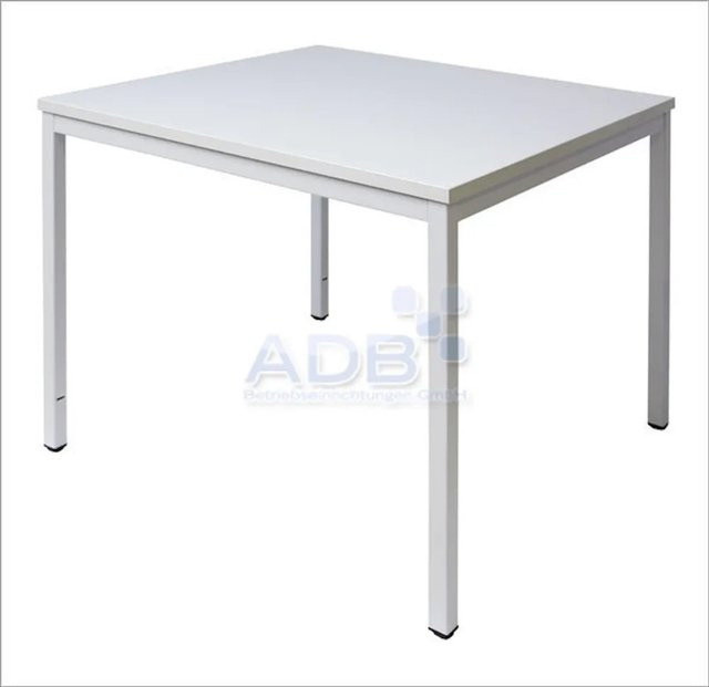 PROREGAL Bürotisch Arctic Wolf Quadratisch Lichtgrau H x B x T: 75 x 80 x 80 cm - Bild 1