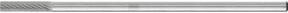 PFERD TOOLS Hartmetall Frässtift Zylinder ZYA silber, Durchmesser: 3 mm, Länge: 13 mm, Schaft-Durchmesser: 3 mm, Schaft-Länge: 75 mm, Körnung: fein - Bild 1