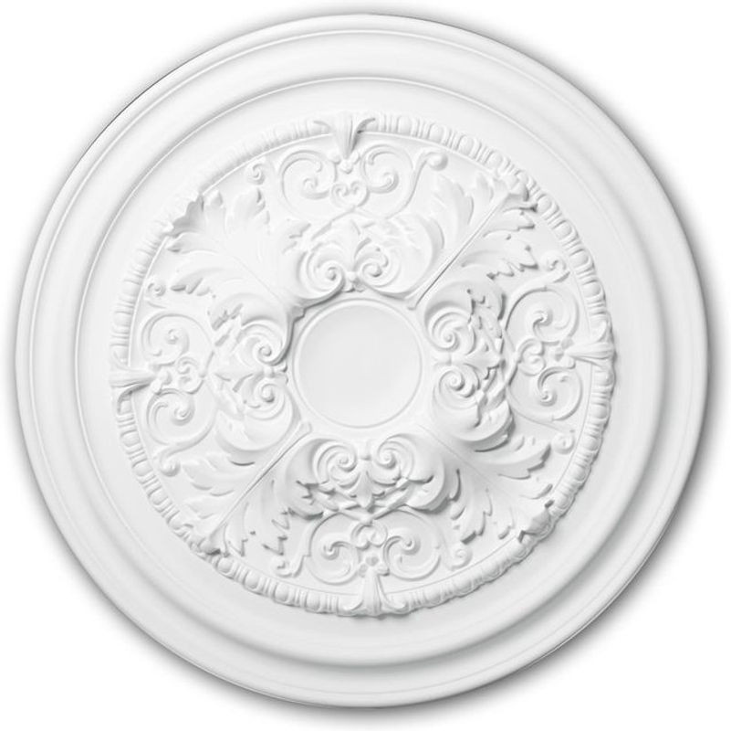Profhome Decor Rosette Deckenelement im Neo-klassizismus-Stil Weiß Ø 69,5 cm - Bild 1