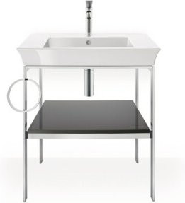 Duravit Waschtisch-Konsole White Tulip in Steingrau Hochglanz, B/T: 68,4 x 45 cm - Bild 1