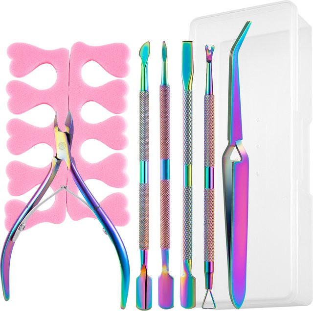 LUSLUKING Maniküre-Set, 8-teilig, Edelstahl, Unisex - Bild 1