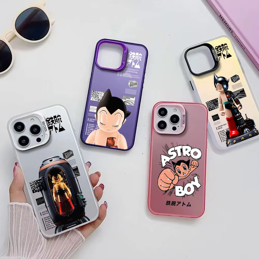 FUNDA Handyhülle Comics A-Astro B-Boy für iPhone 16 15 14 13 12 Pro Max Plus stoßfeste Hartschale IMD Hardcover silber - Bild 2
