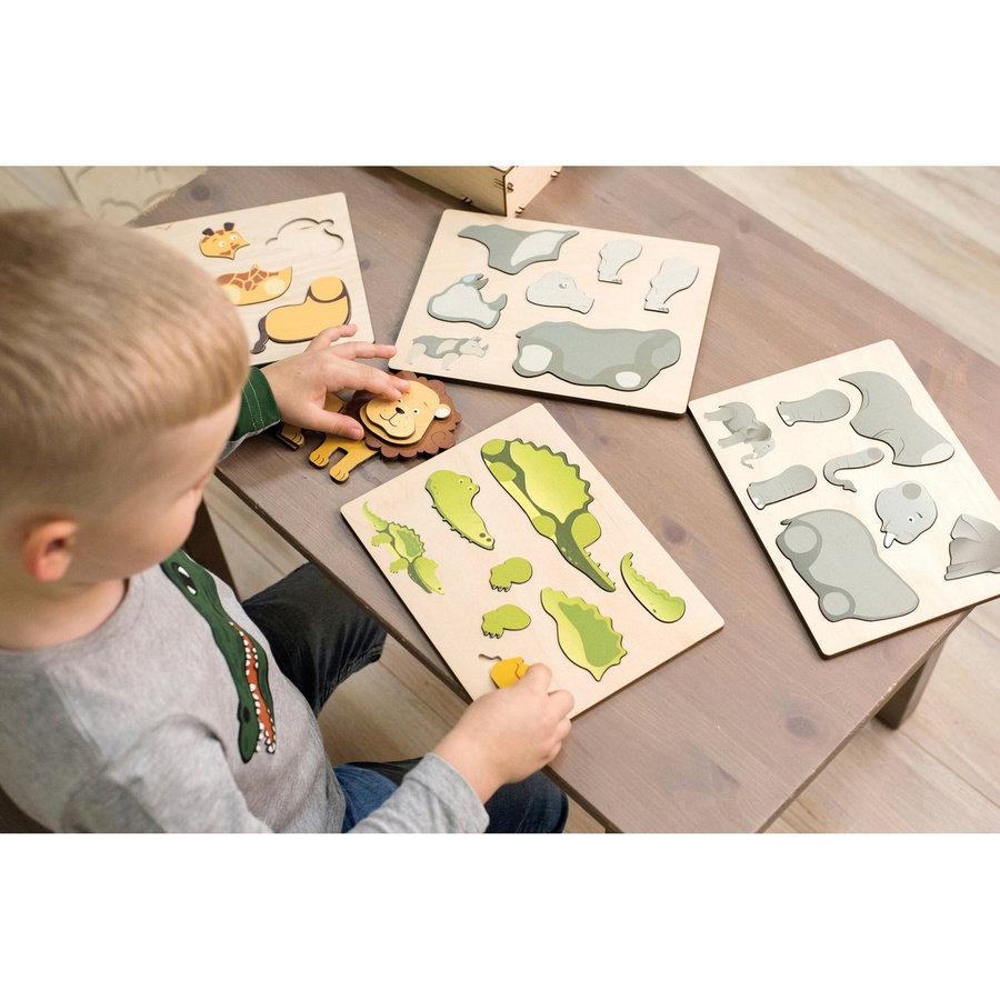 Eduplay Magnetpuzzle Wildtiere, 6-teiliges Set, ab 3 Jahren - Bild 2