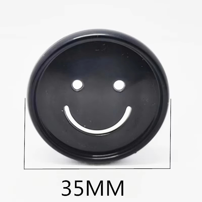 100 Stück Kunststoff Bindungsschnallen mit Motiv Smiley, Seestern oder Regenbogen, Durchmesser: 35 mm, Farben: Multicolour und Schwarz - Bild 3