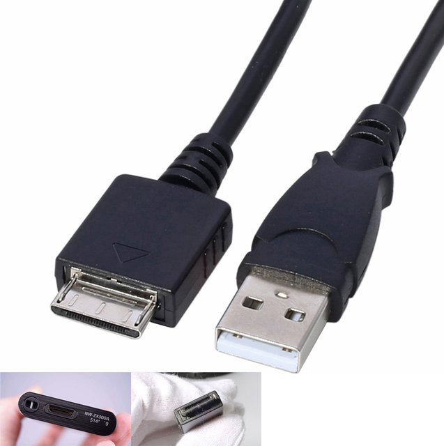 Sony USB-Datenkabel für MP3 und MP4 Player sowie Walkman in Schwarz - Bild 1