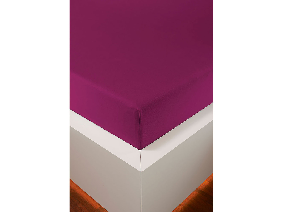 Edel-Jersey Spannleintuch von Hefel aus Lyocell (Tencel) in Pink und Purple, allergikerfreundlich und Oeko-Tex Standard 100 zertifiziert - Bild 1