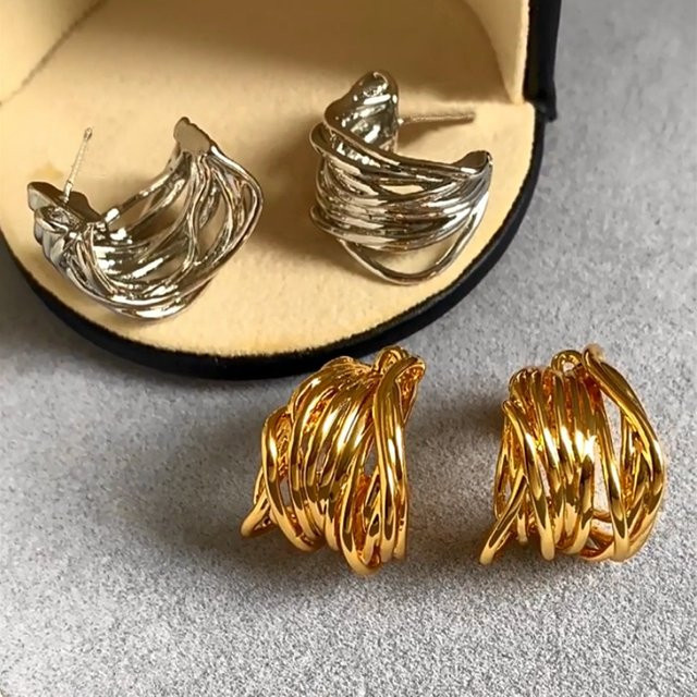 Erpels Ohrringe, vergoldet, Messing, Gold, Damen - Bild 1