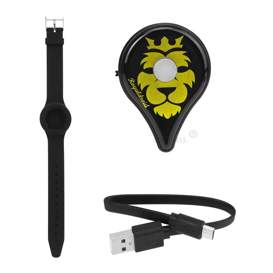 MBCHIPSTAR Bluetooth Armband für Powermon Go Plus mit USB-Ladefunktion und digitaler Uhr in Schwarz - Bild 4