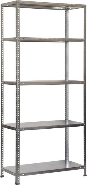 PROREGAL Schraubregal Panda aus Metall in Grau, H x B x T: 180 x 90 x 50 cm - Bild 1