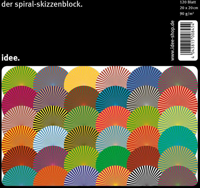 idee. Creativmarkt Skizzenblock 90g/m2, weiß und mehrfarbig, 20 x 20 cm - Bild 1