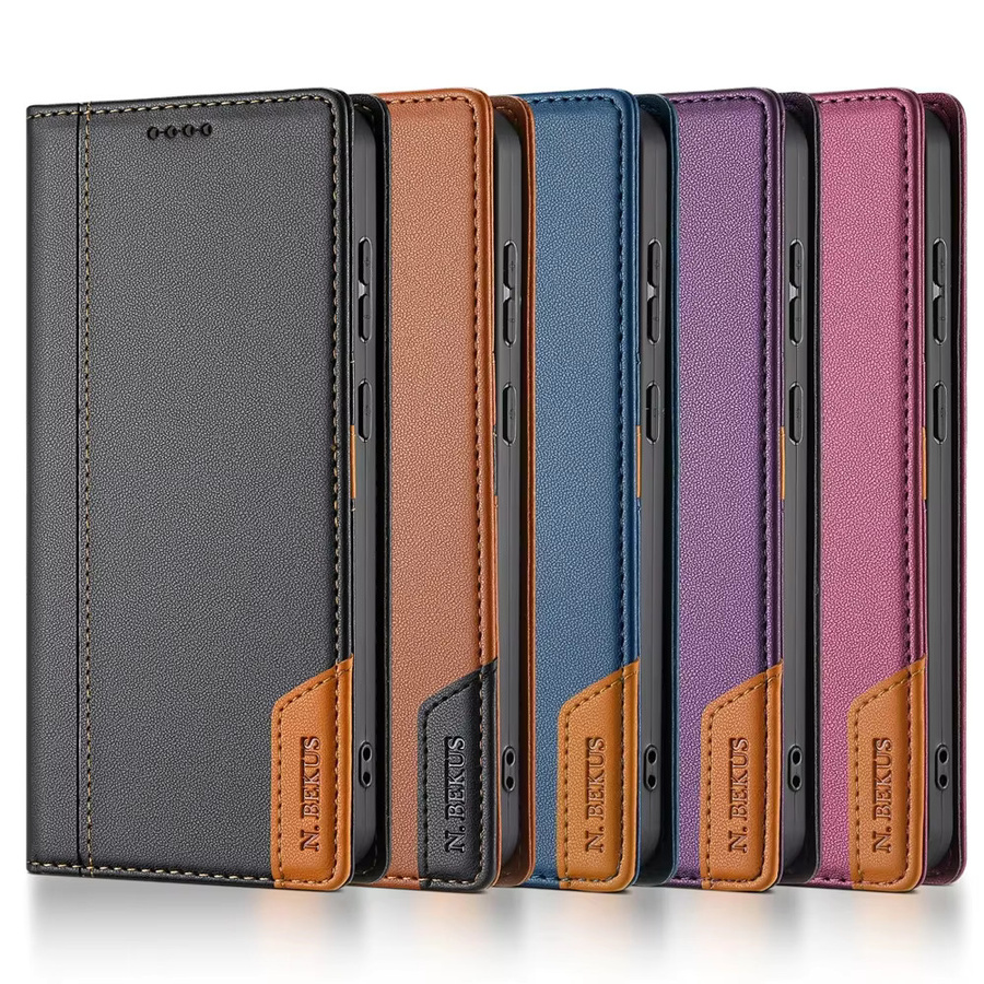 Magnetische Luxus Flip Leder Handyhülle mit RFID-Schutz für Xiaomi Redmi Note 10 11 12 13 14 Pro Plus 12S 11A 13C 14C 4G 5G in Lila - Bild 6