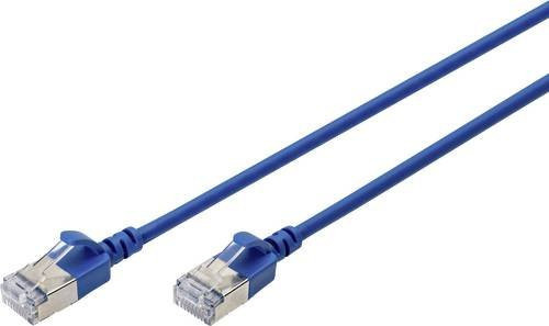 Digitus RJ45 Patchkabel CAT 6a F/FTP Ethernet LAN Blau, 1 m - Bild 1