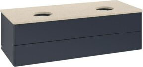 V&B Waschtischunterschrank Antao mit Beleuchtung, Blau lackiert, B/T/H: 120 x 50 x 50 cm - Bild 1